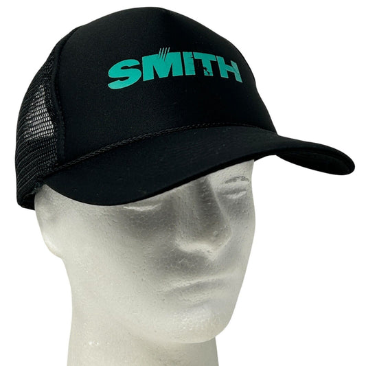 Vintage Smith Optics Trucker Hat Baseball Cap Skier Skiing Snowboarding Black