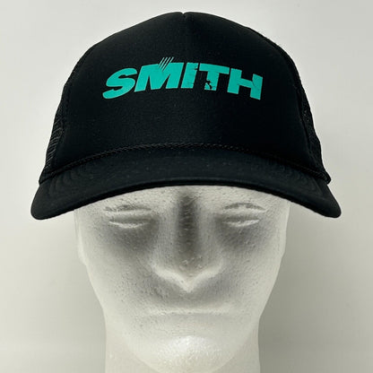 Vintage Smith Optics Trucker Hat Baseball Cap Skier Skiing Snowboarding Black