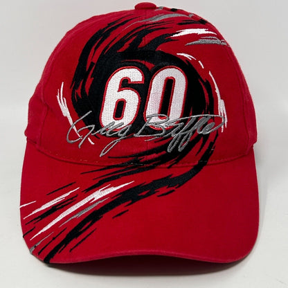 Vintage NASCAR Greg Biffle Baseball Hat Cap 60 Roush Auto Racing Strapback Red