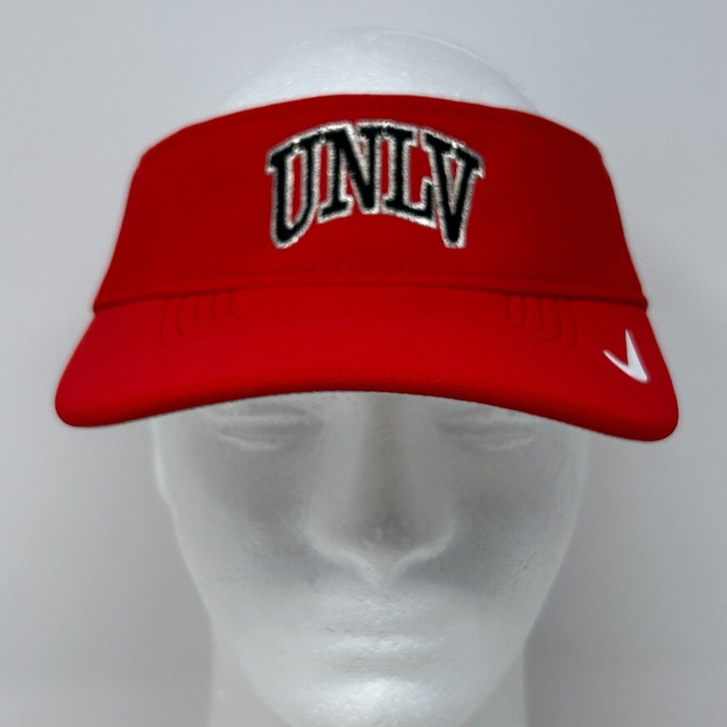 UNLV Runnin Rebels Visor Hat Cap University Las Vegas Red Nike Dri Fit Strapback