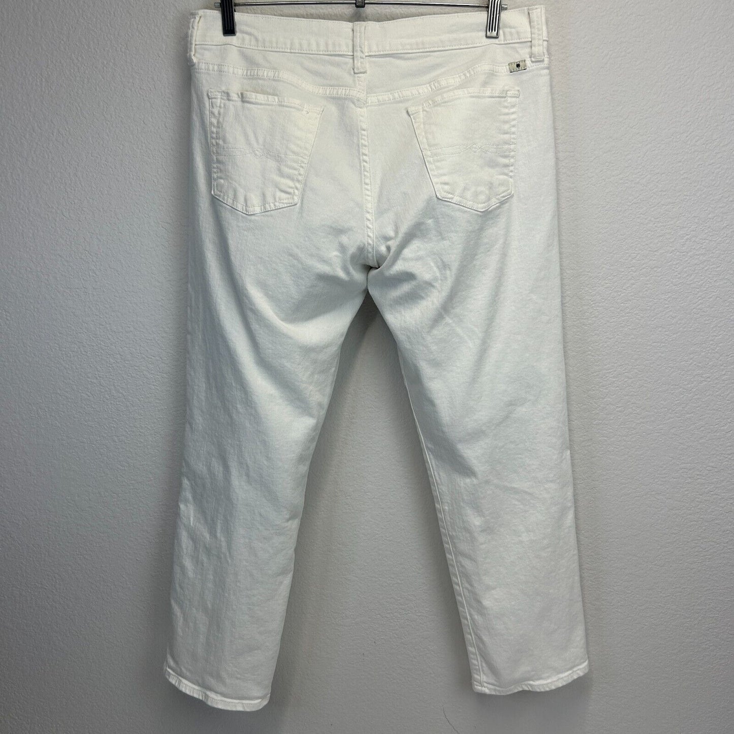 Lucky Brand Sweet Crop Jeans Womens 10/30 White Five Pocket Stretch Denim