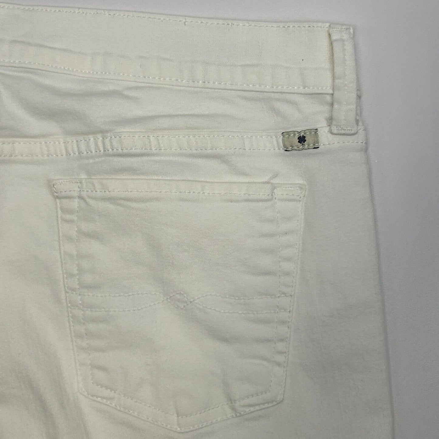 Lucky Brand Sweet Crop Jeans Womens 10/30 White Five Pocket Stretch Denim