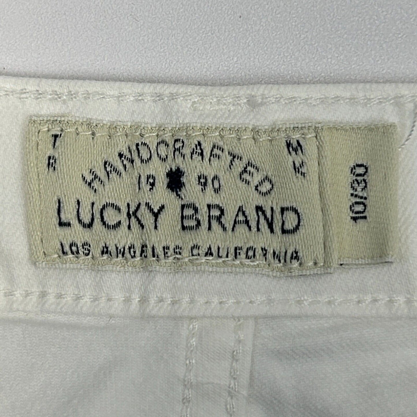 Lucky Brand Sweet Crop Jeans Womens 10/30 White Five Pocket Stretch Denim