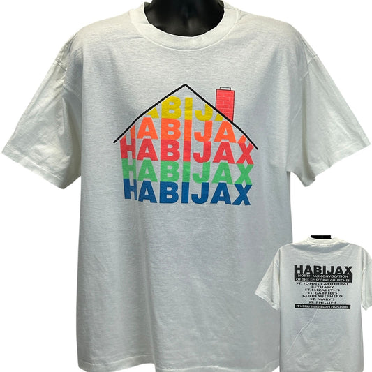 Vintage Habitat For Humanity Jacksonville T Shirt Mens X-Large HabiJax 90s White