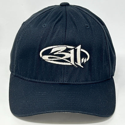 311 Baseball Hat Cap Hip Hop Rap Rock Band Six Panel Black FlexFit L-XL