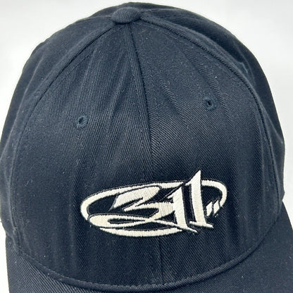 311 Baseball Hat Cap Hip Hop Rap Rock Band Six Panel Black FlexFit L-XL