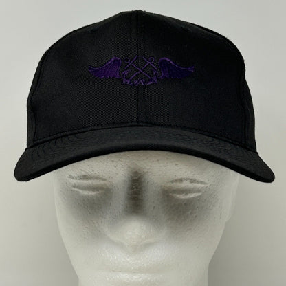 Wings and Two Anchors Baseball Hat Cap Otto Six Panel Snapback Black