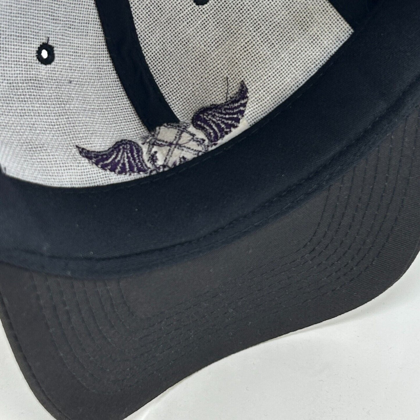 Wings and Two Anchors Baseball Hat Cap Otto Six Panel Snapback Black