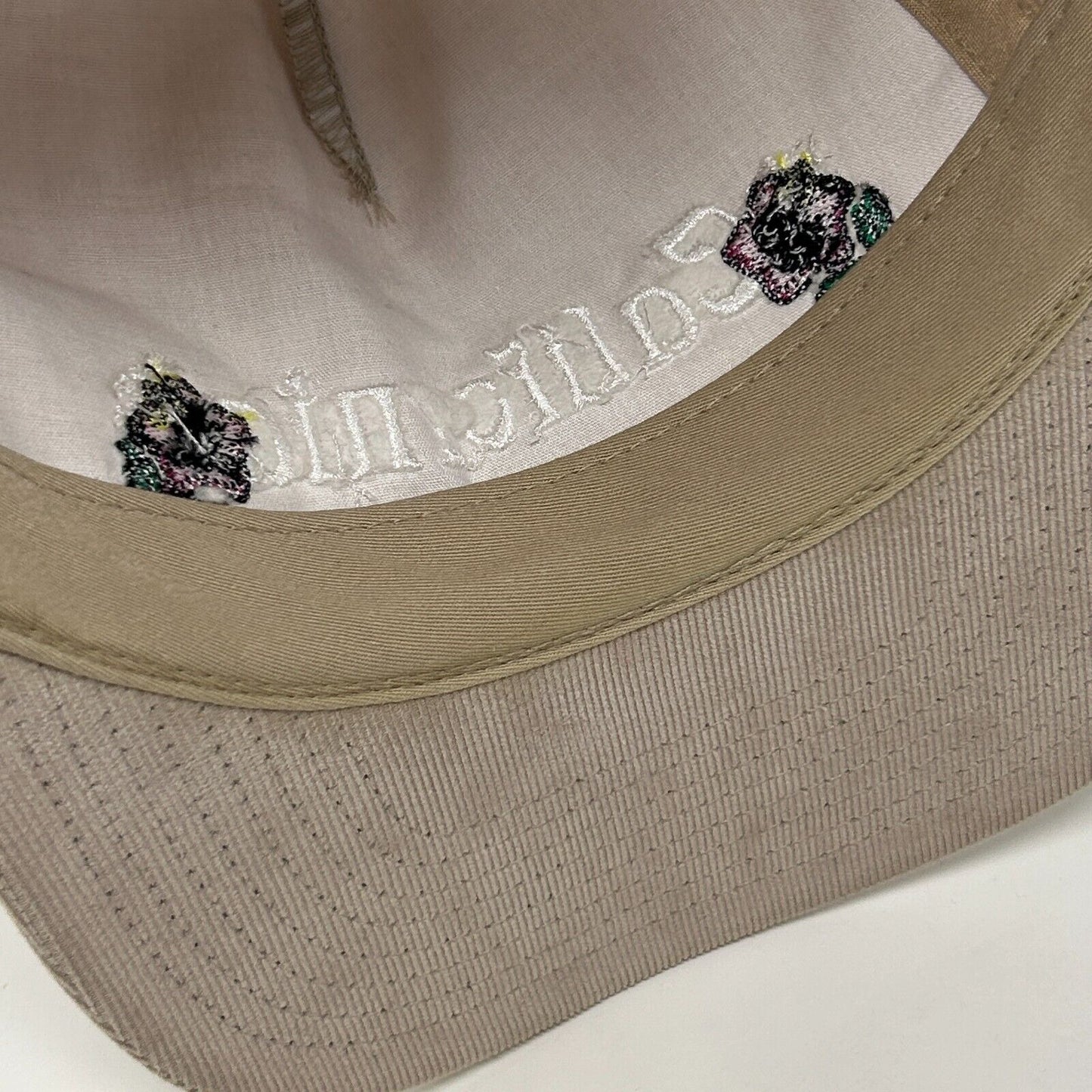 Stussy California Roses Baseball Hat Cap Corduroy Skater Skating Snapback Beige