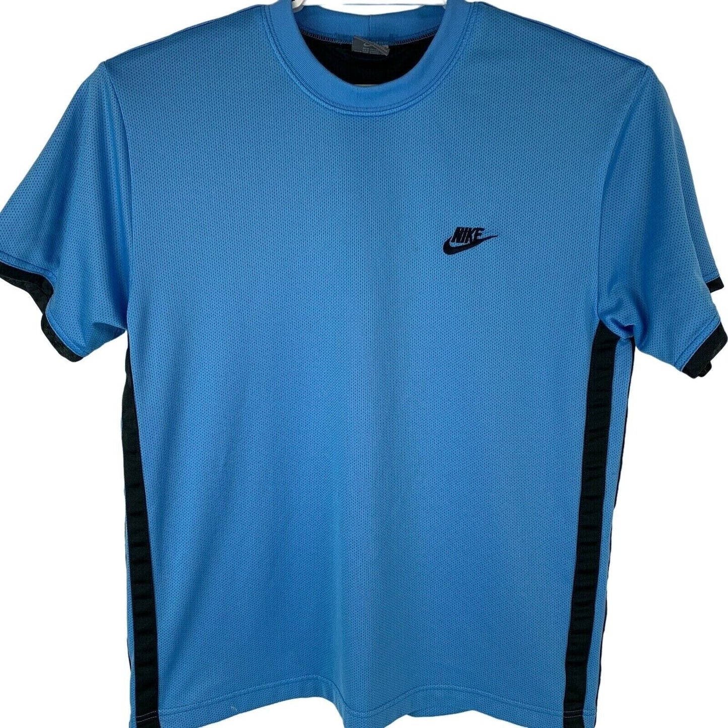 Camiseta Nike vintage de malla para hombre, camiseta de fútbol, ​​baloncesto, logo Y2K azul