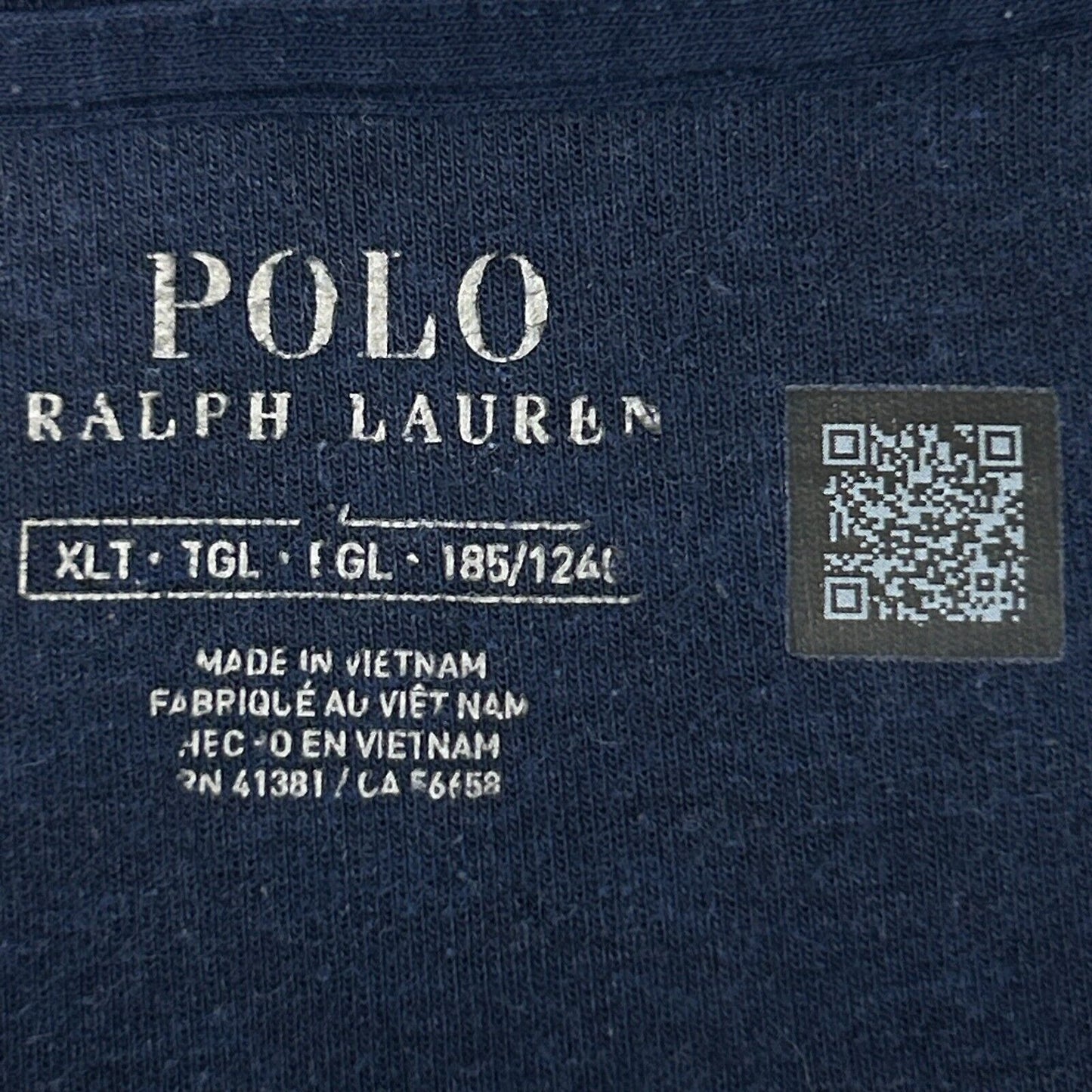 Ralph Lauren Polo 1/4 Snap Sweater Mens X-Large Tall XLT Double Knit Tech Blue