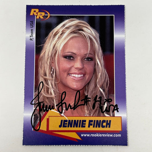 Jennie Finch Autographed Trading Card 2003 Rookie Review Signed Authenticated