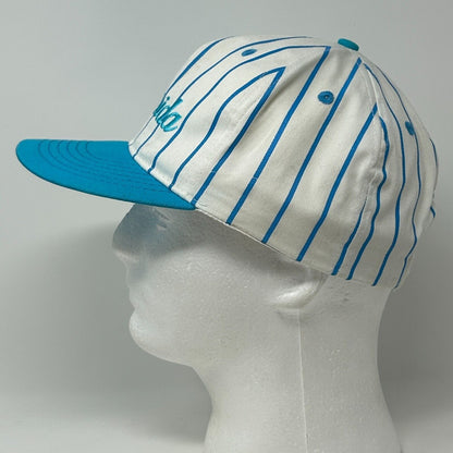 Vintage Florida Baseball Cap Hat 90s Travel Tourist Pinstriped Snapback White