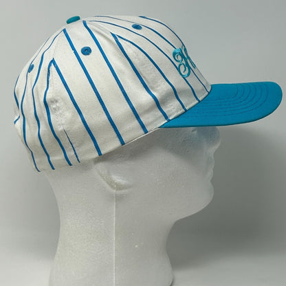 Vintage Florida Baseball Cap Hat 90s Travel Tourist Pinstriped Snapback White