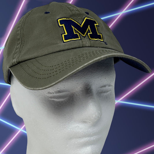 Vintage Michigan Wolverines Dad Hat Baseball Cap University The Game NCAA Green