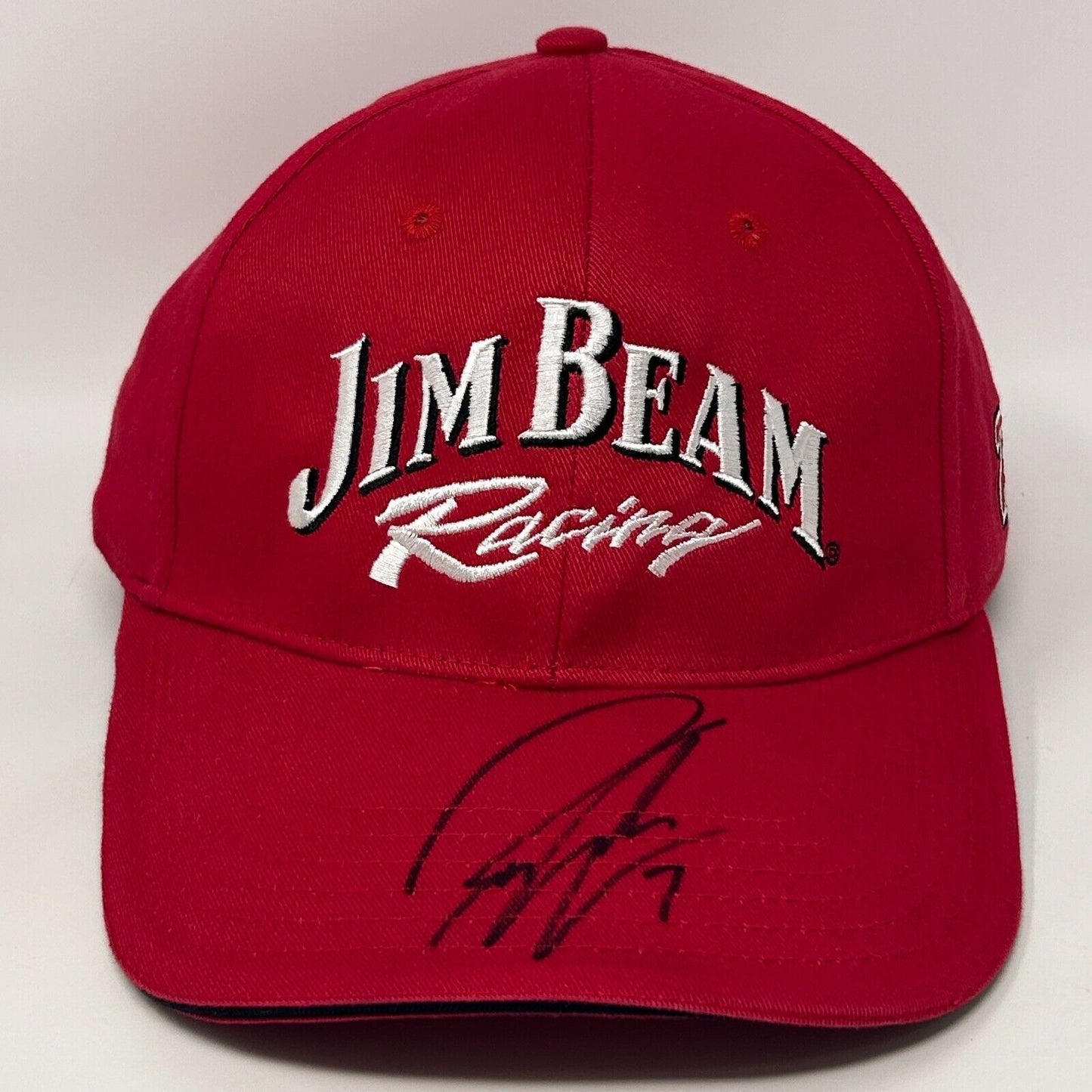 Jim Beam Racing Robby Gordon Signed Baseball Hat Cap NASCAR Strapback Red