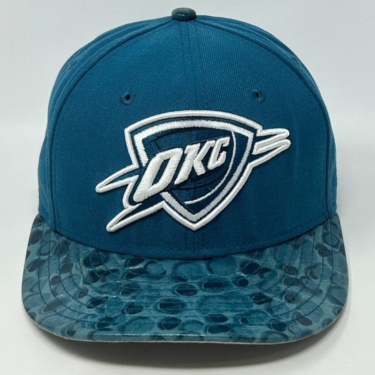 Oklahoma City Thunder Hat Baseball Cap New Era 59Fifty Aqua Blue Fitted 7 1/8