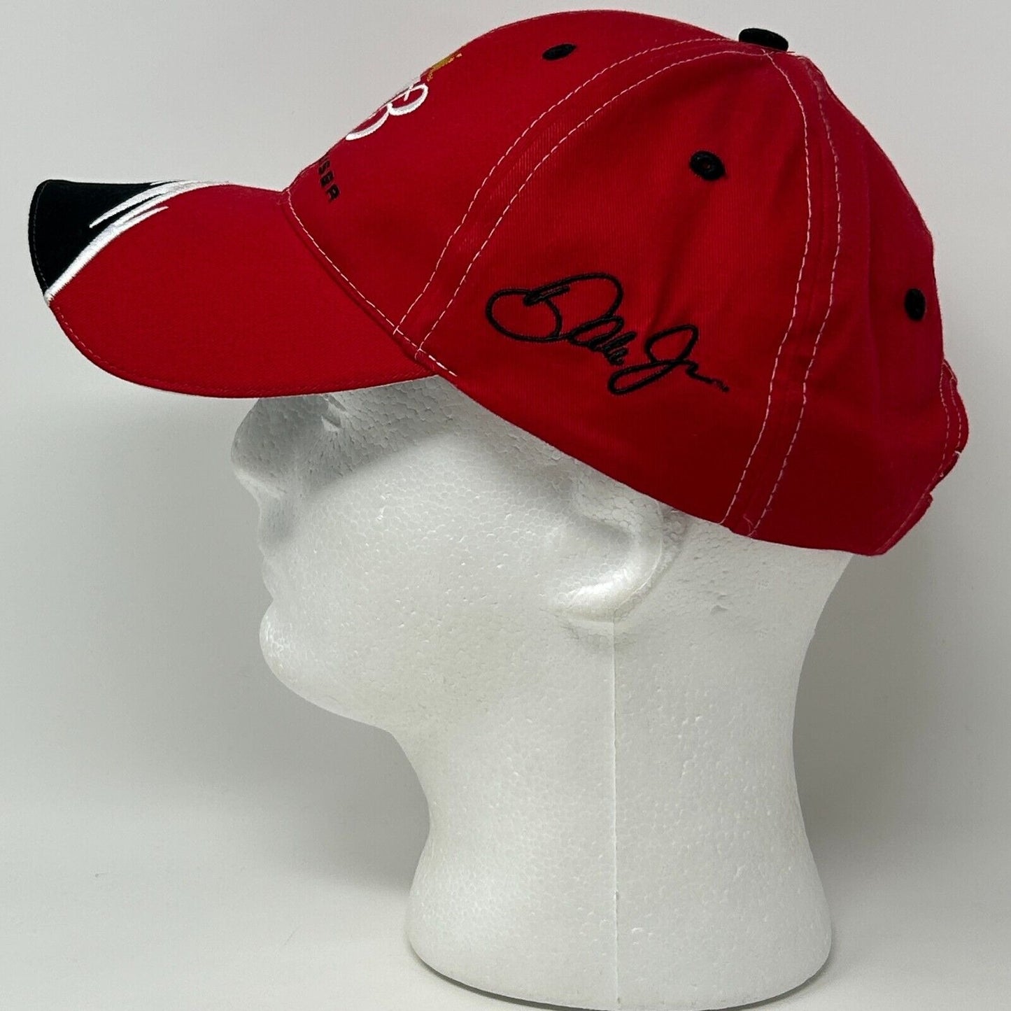 Budweiser Dale Earnhardt Jr Baseball Hat Cap NASCAR Motorsports 6 Panel Red