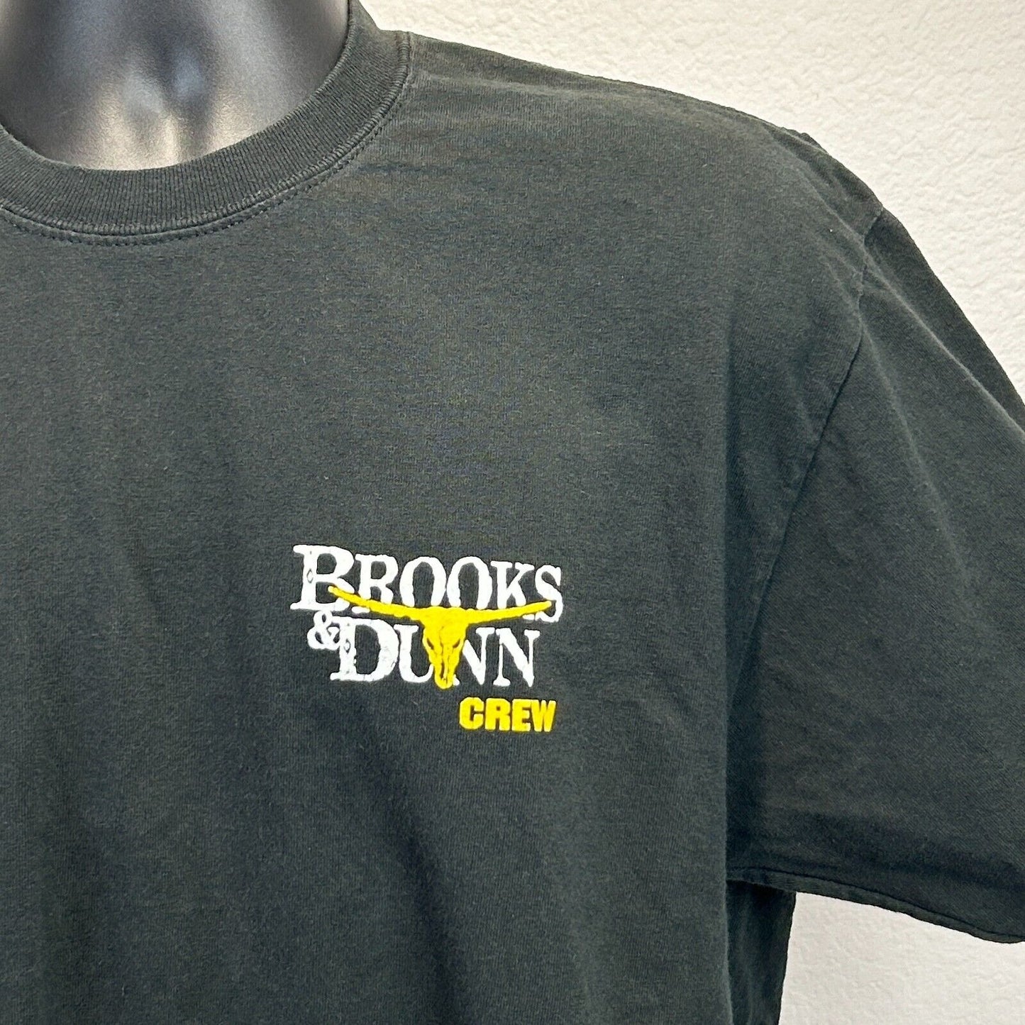 Vintage Brooks & Dunn Local Crew T Shirt Mens X-Large Roadie Concert Tour Black