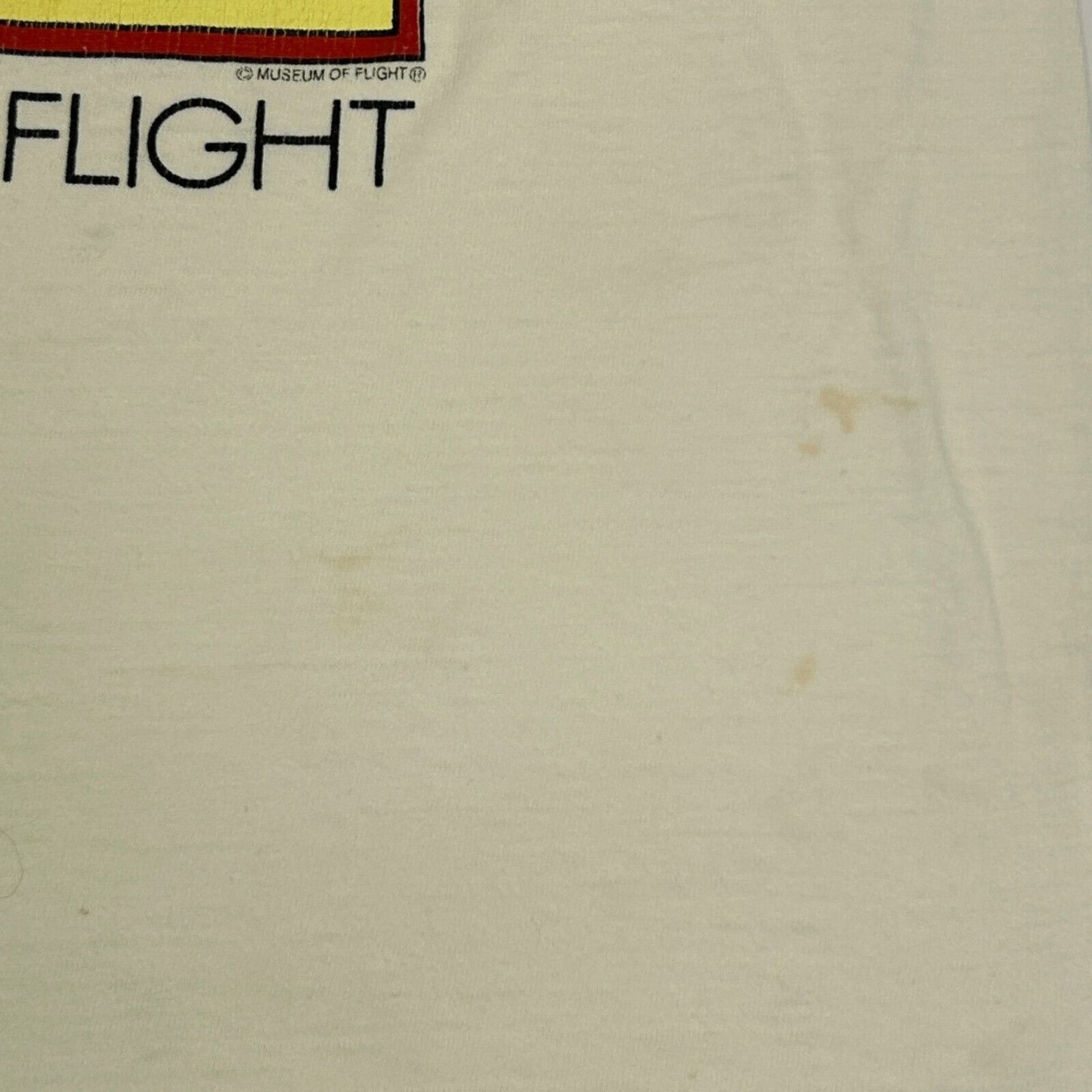 Vintage Museum of Flight Air Display T Shirt Mens Small Aviation Airplane White