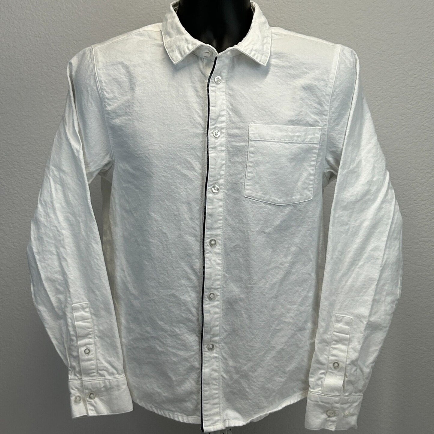 Nike SB Button Front Shirt Mens XS X-Small Skateboarding Skater Skating White