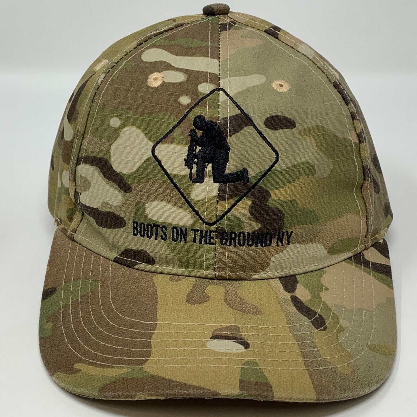 Gorra de béisbol con camuflaje de Boots On The Ground NY, para veteranos militares