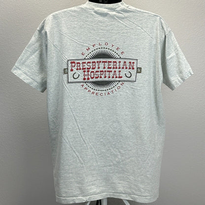 Vintage Presbyterian Hospital T Shirt Mens 2XL Employee Appreciation 90s Gray