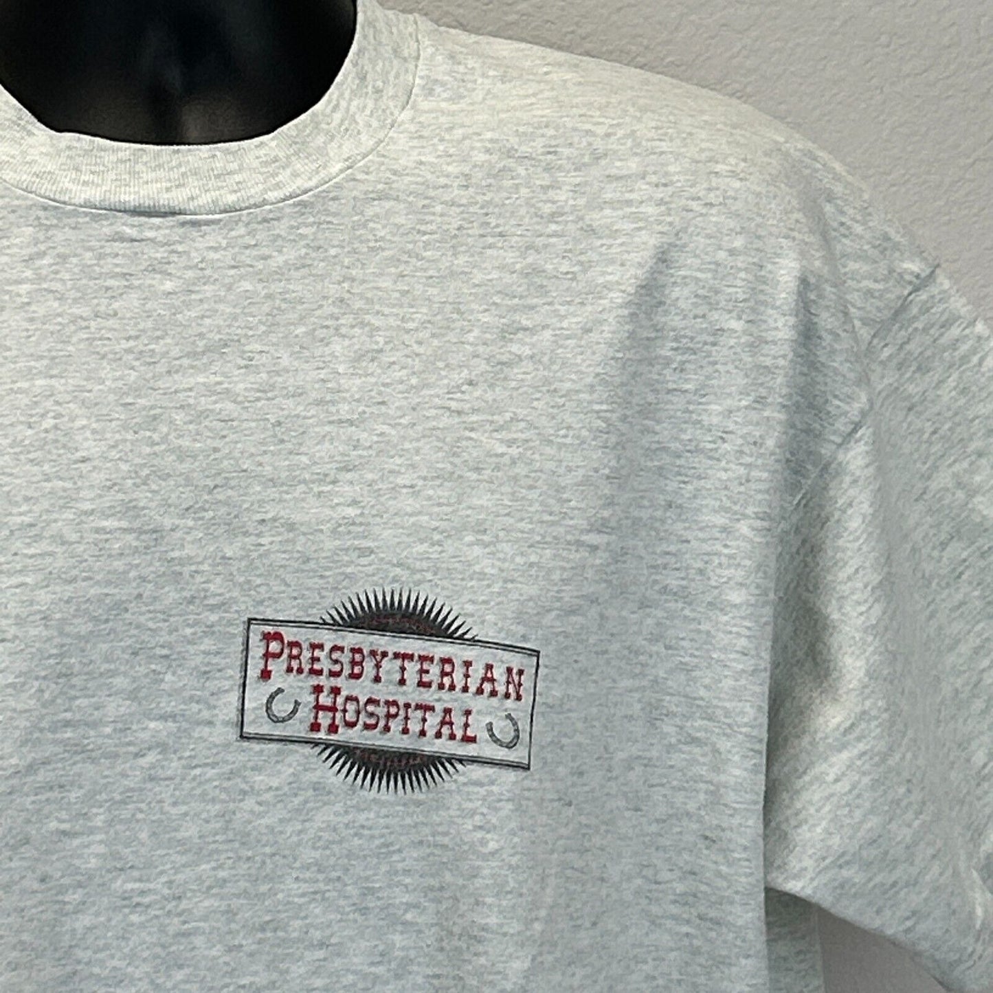 Vintage Presbyterian Hospital T Shirt Mens 2XL Employee Appreciation 90s Gray