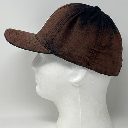 Quiksilver Hat Baseball Cap Surfer Surfing Bleach Spotted Brown FlexFit L-XL