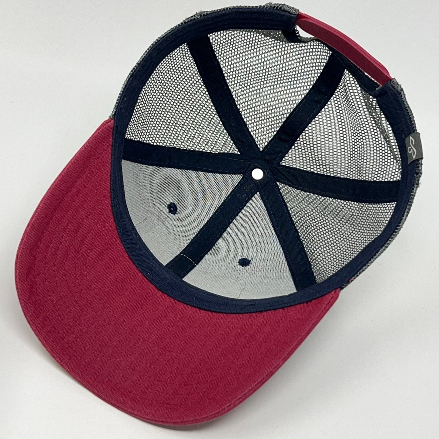 Higher Living Patch Trucker Hat Baseball Cap Prana 6 Panel Mesh Snapback Blue