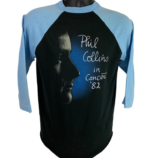 1982 年 Phil Collins 音乐会复古 80 年代插肩袖 T 恤巡演美国制造 T 恤小号
