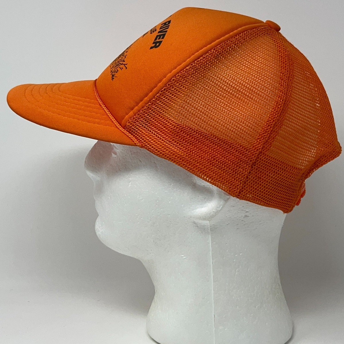 Vintage 80s Miller's River Beagle Club Hunting Orange Trucker Baseball Hat Cap
