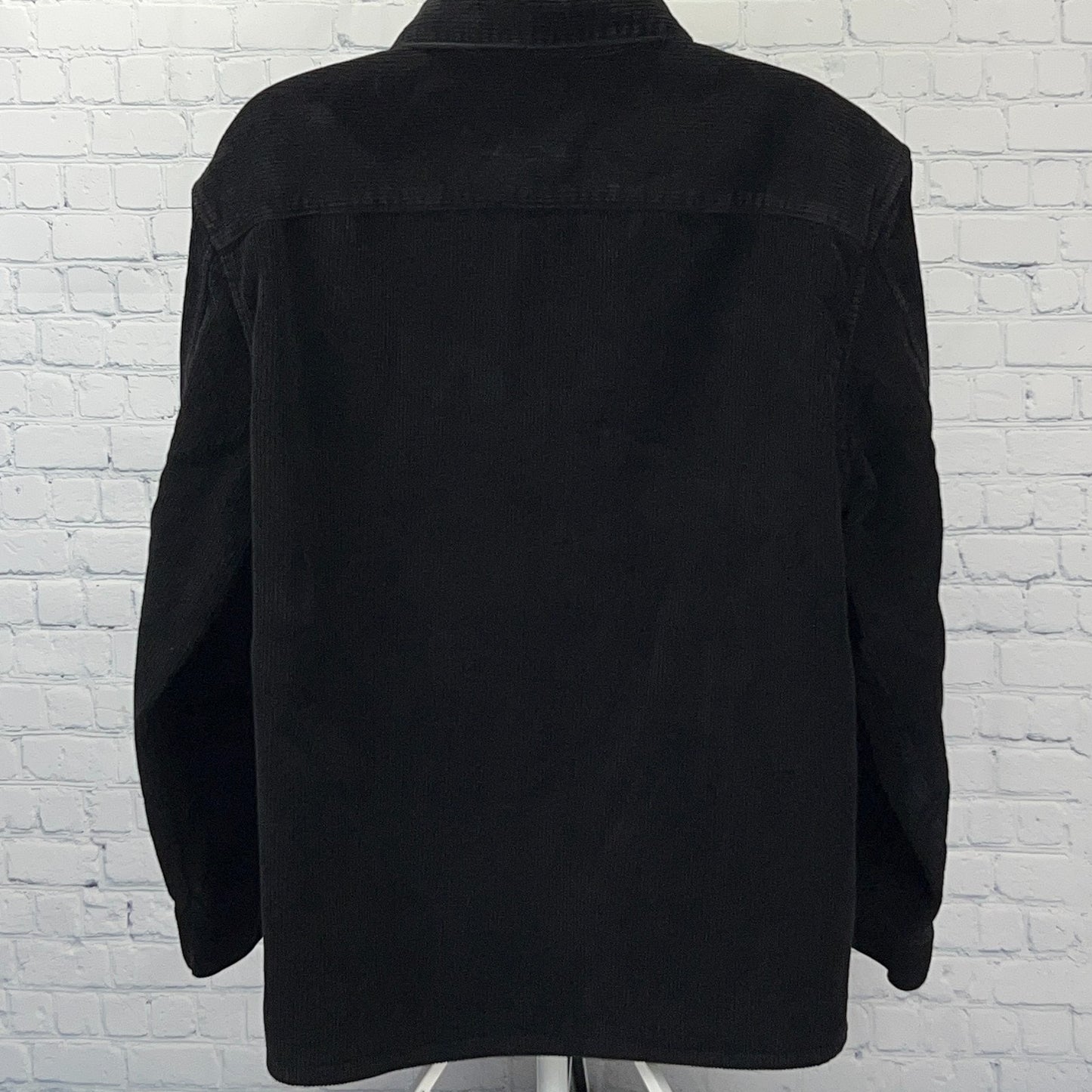 Calvin Klein Jeans Corduroy Shirt Black Button Up Long Sleeve Mens XXL 2XL