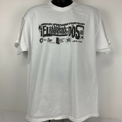 Houston Advertising Federation Vintage Y2Ks T Shirt X-Large Texas Tee Mens White