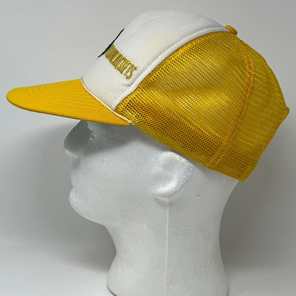 Vintage 80s Georgia Tech Yellow Jackets Rope Trucker Snapback Baseball Hat Cap