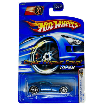 Lot of 2 Chrysler Firepower Concept Hot Wheels Collectible Diecast Cars Blue New