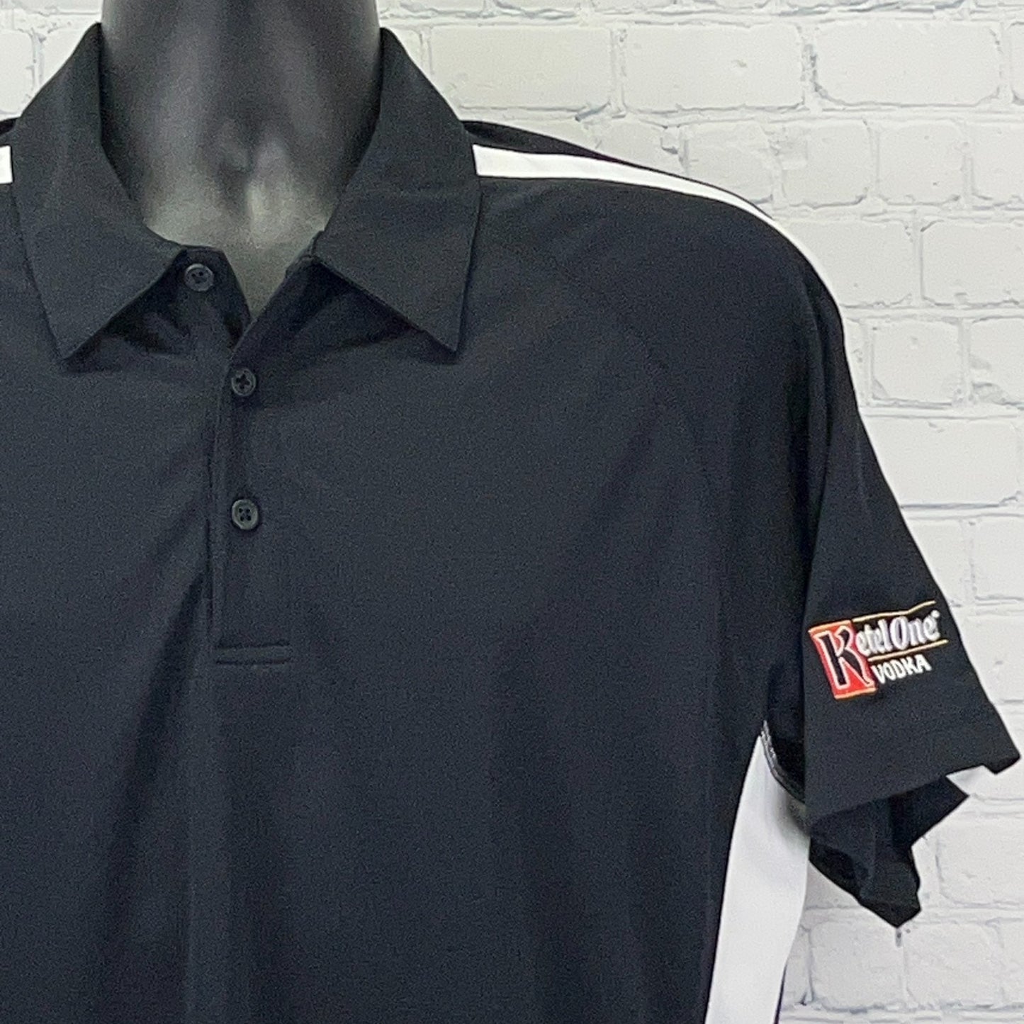 Ketel One Vodka Polo Shirt L Large Black Sport-Tek Short Sleeve Liquor Alcohol