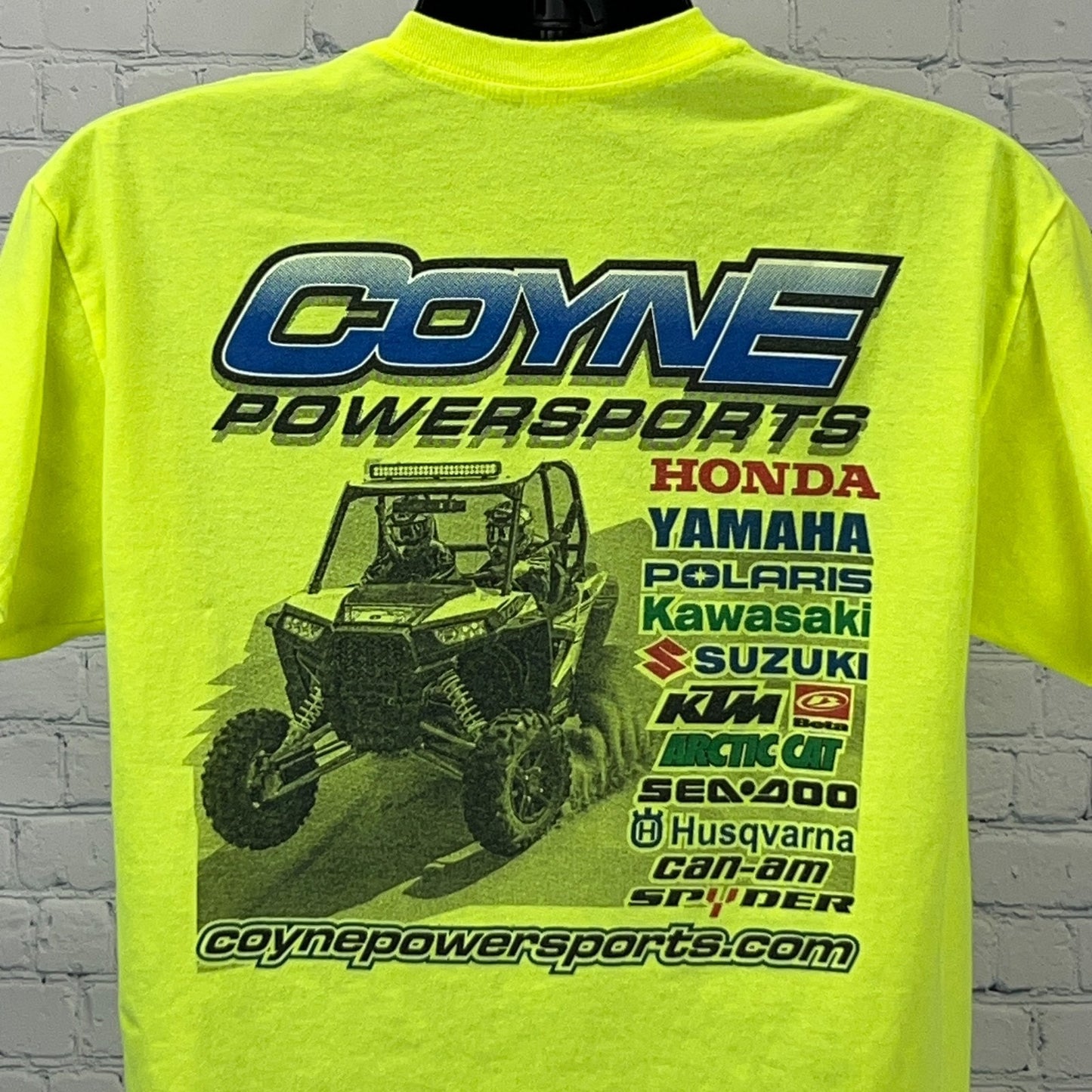 Coyne Powersports T Shirt L Large Yellow California OHV ATV UTV Off Roading Tee