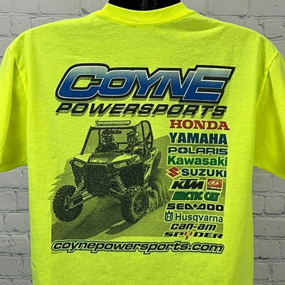 Coyne Powersports T Shirt L Large Yellow California OHV ATV UTV Off Roading Tee