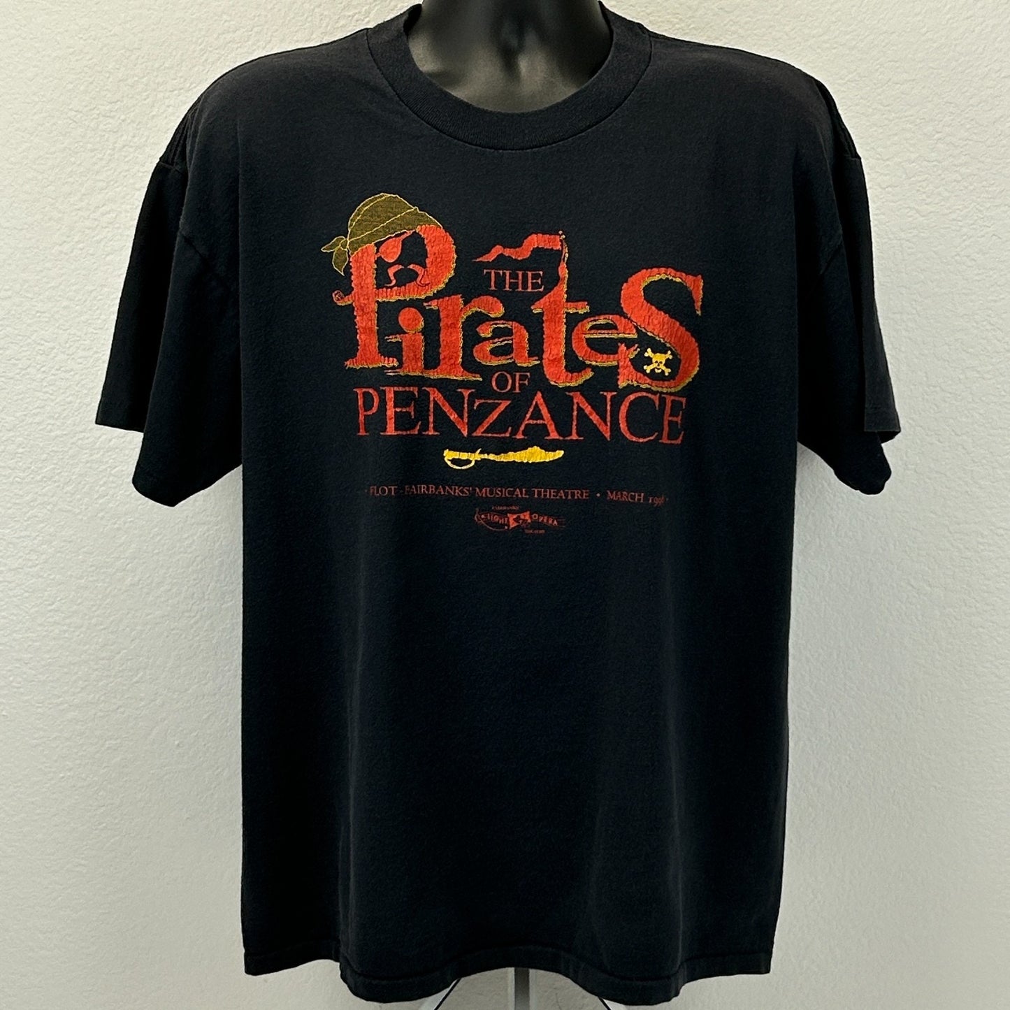 Vintage 90s The Pirates of Penzance T Shirt Fairbanks Musical Theatre XL X-Large