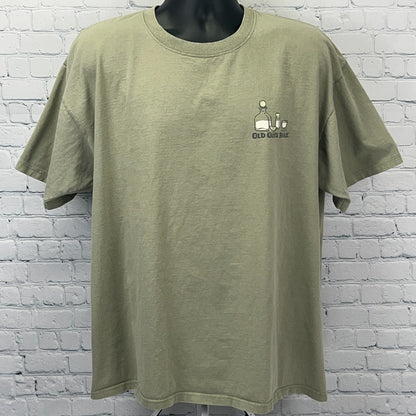Old Guys Rule Tequila Shots T Shirt 2XL XXL Green Liquor Alcoholic Beverage Tee
