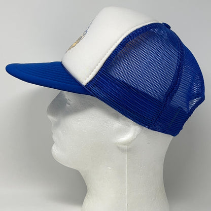 Vintage 90s Petaluma Athletic Club Trucker Hat Baseball Cap Gym Snapback Blue