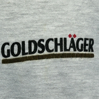 Goldschlager Liquor Vintage 90s T Shirt X-Large Schnapps Alcohol USA Mens Gray