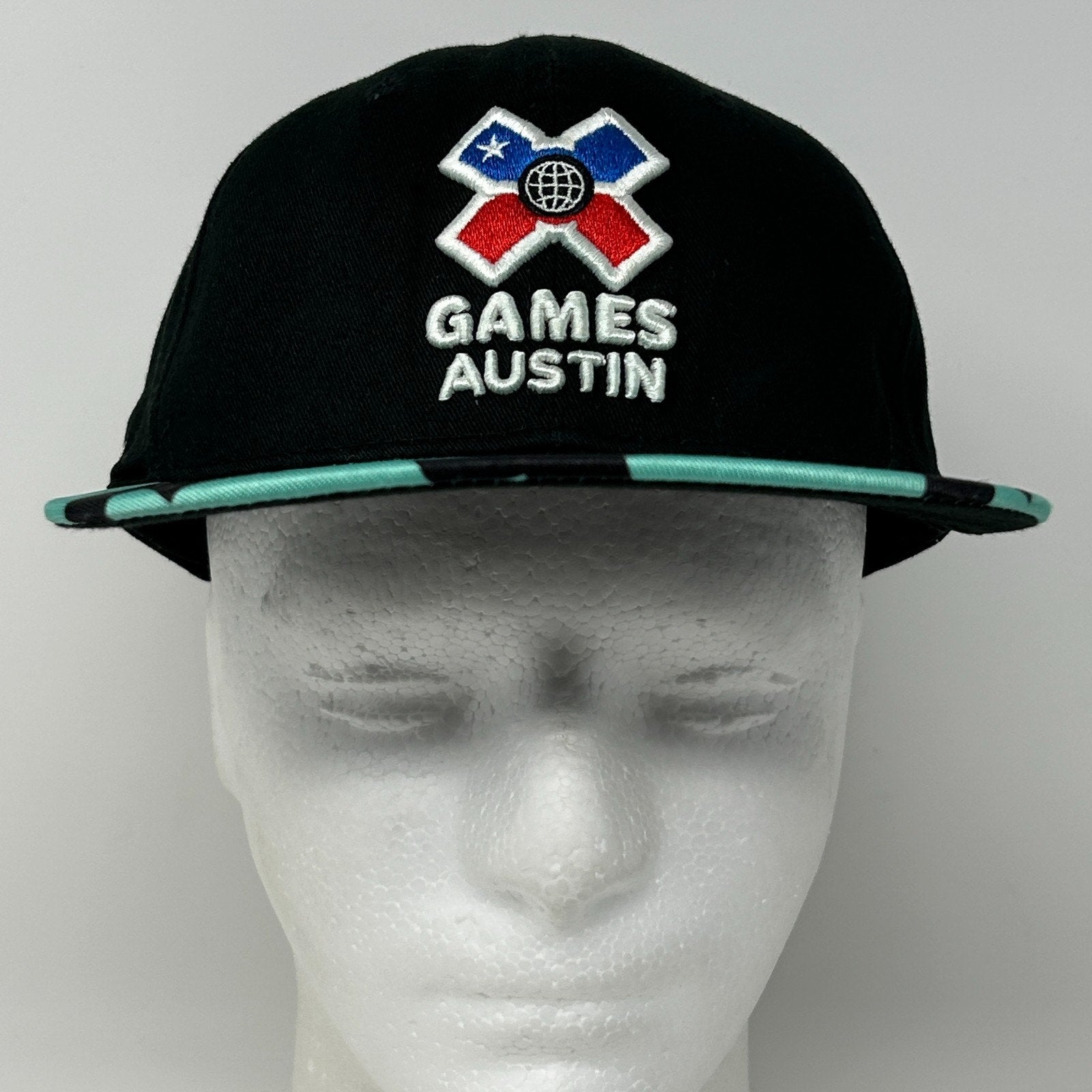 X Games Austin 2014 Hat Baseball Cap Texas Cavallino 6 Panel Snapback Black - Neon Vintage