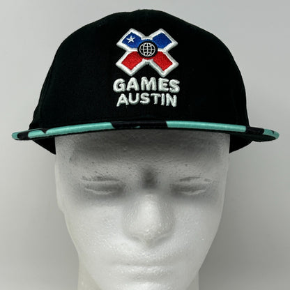 X Games Austin 2014 Hat Baseball Cap Texas Cavallino 6 Panel Snapback Black - Neon Vintage