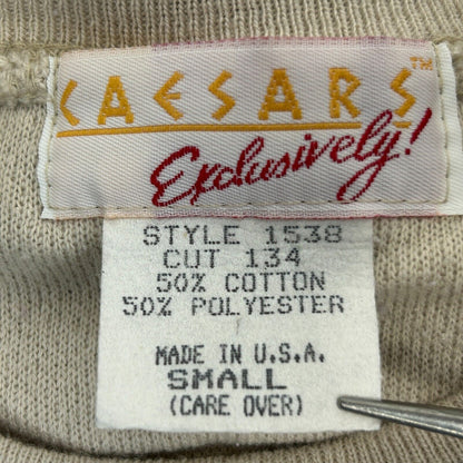 Caesars Palace Las Vegas Vintage Sweatshirt Small 90s Casino USA Made Mens Ivory