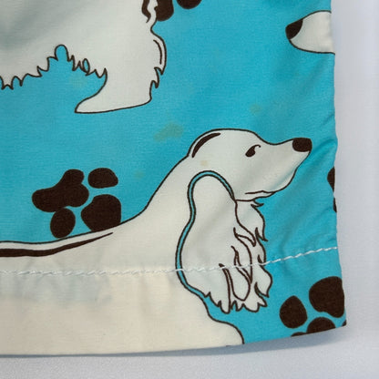 Vilebrequin Dogs Paw Prints Swimming Trunks Board Shorts Blue Swimmer XXXXL 4XL