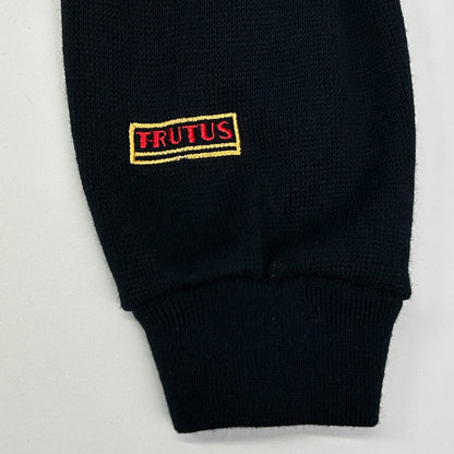 Vintage 90s Trutus Biancara by Monobaik Polo Sweater Collared Black XL X-Large