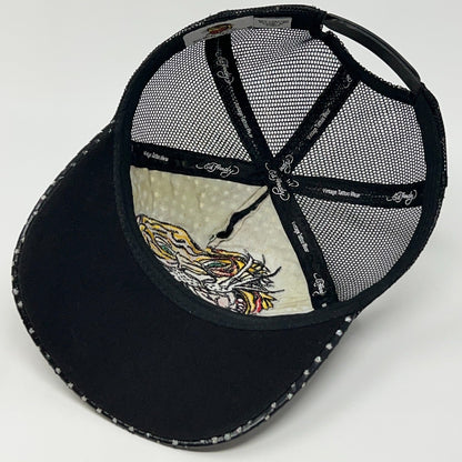 Ed Hardy Christian Audigier Tiger Rhinestone Trucker Snapback Baseball Hat Cap