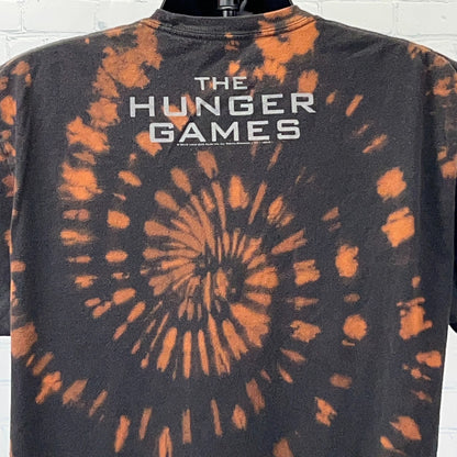 The Hunger Games District 12 T Shirt 2012 Movie Film Tie Dye Black XL X-Large